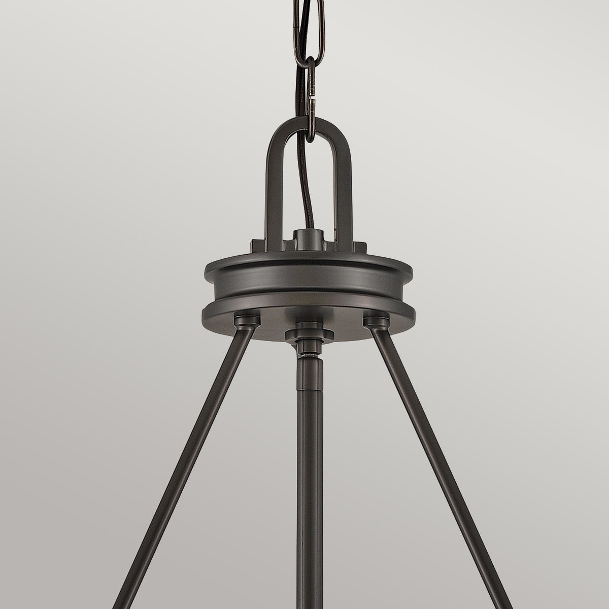 Hinkley Collier 4 Light Pendant Black Oxide with Opal Glass Shade