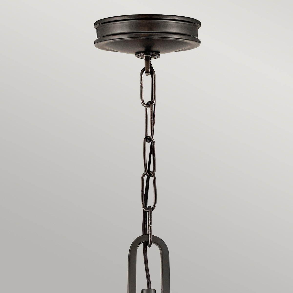 Hinkley Collier 4 Light Pendant Black Oxide with Opal Glass Shade
