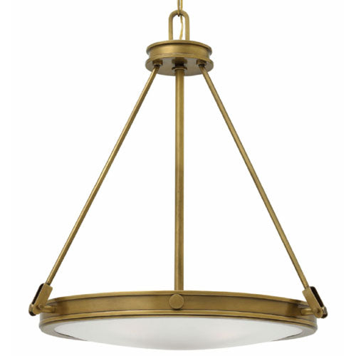Hinkley Collier 4 Light Pendant Light in Heritage Brass