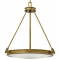 Hinkley Collier 4 Light Pendant Light in Heritage Brass