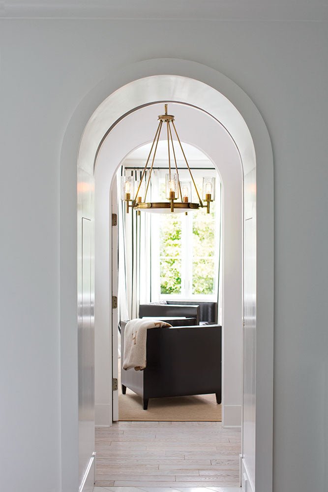 Hinkley Collier 5 Light Chandelier in Heritage Brass