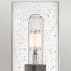 Hinkley Collier Wall Light Black Oxide with Clear Seeded Glass