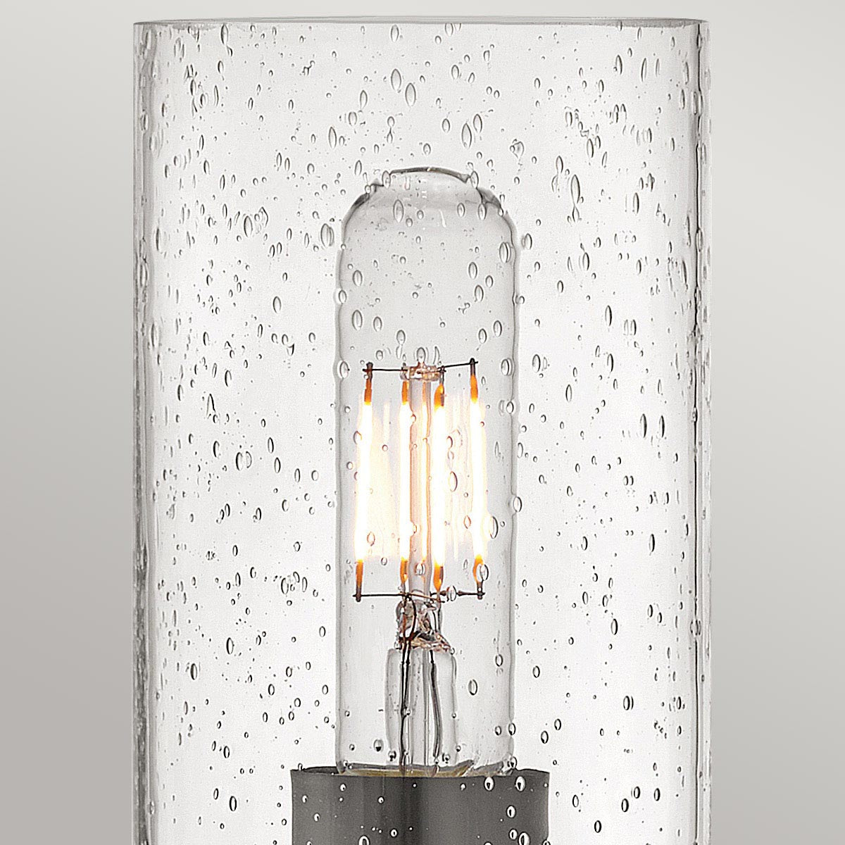 Hinkley Collier Wall Light Black Oxide with Clear Seeded Glass