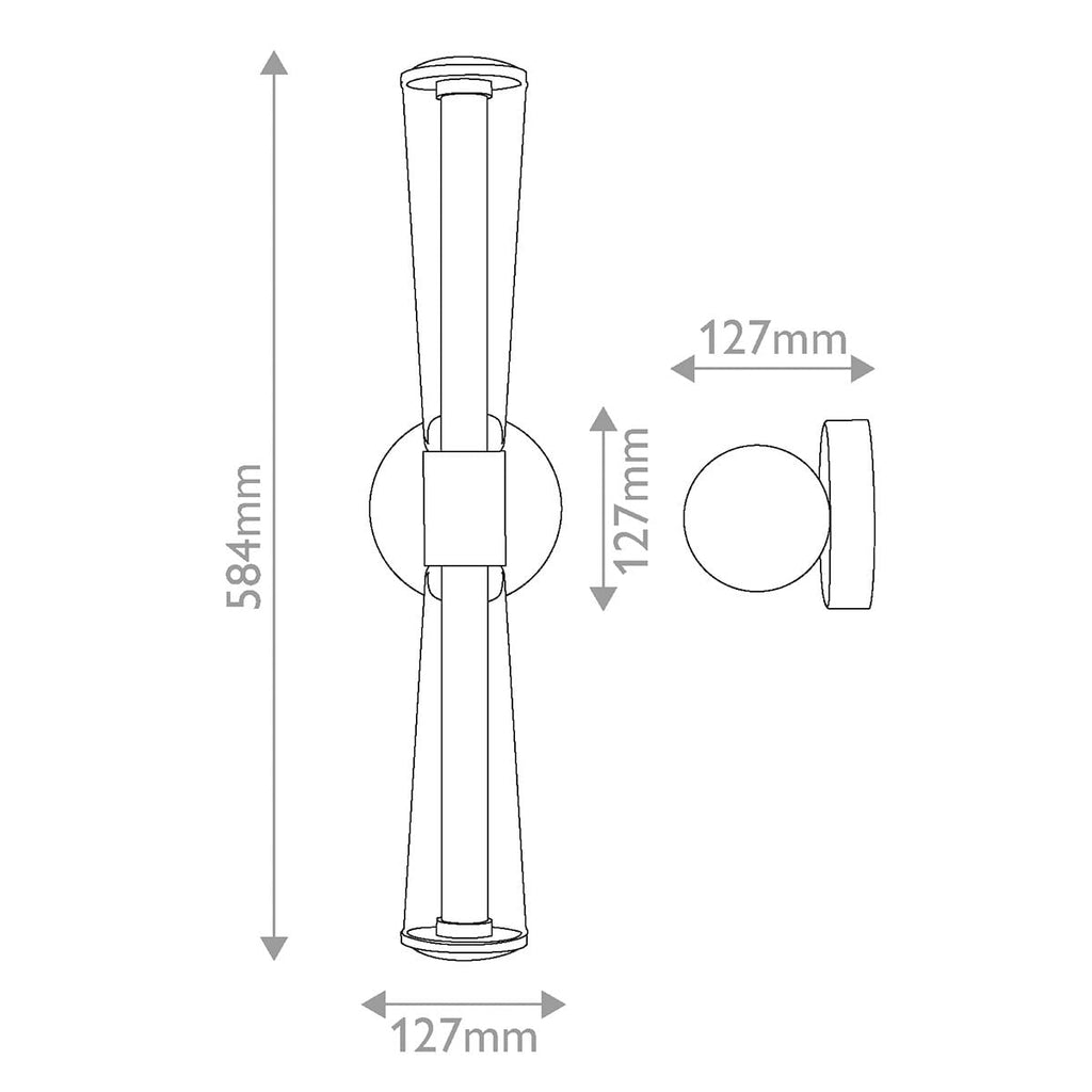 Hinkley Elin LED Bathroom Wall Light in Lacquered Brass