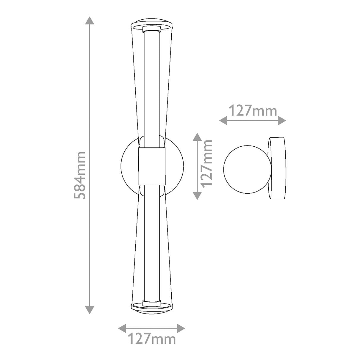 Hinkley Elin LED Bathroom Wall Light in Lacquered Brass