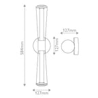 Hinkley Elin LED Bathroom Wall Light in Polished Chrome