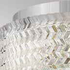 Hinkley Elle 2 Light Small Flush Chrome wit Glass Shade