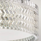 Hinkley Elle 2 Light Small Flush Chrome wit Glass Shade