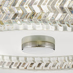 Hinkley Elle 2 Light Small Flush Chrome wit Glass Shade