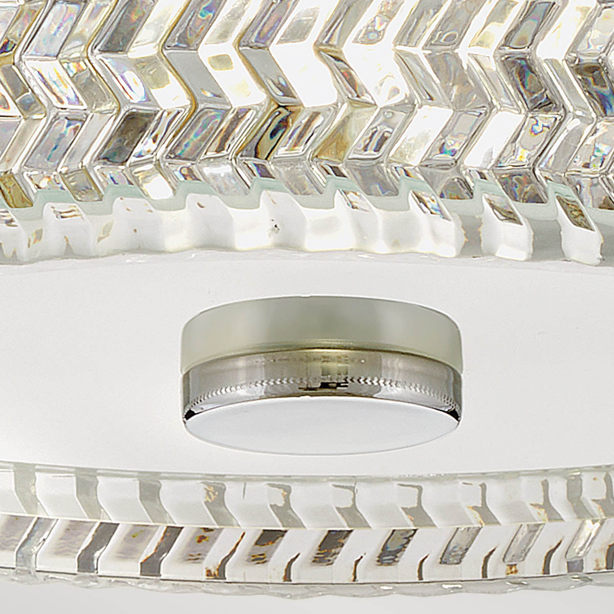 Hinkley Elle 2 Light Small Flush Chrome wit Glass Shade