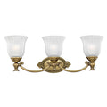 Hinkley Francoise 3 Light Bathroom Wall Light in Burnished Brass