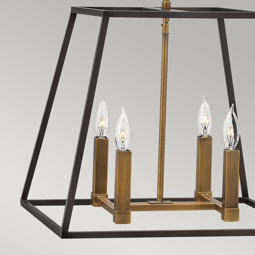 Hinkley Fulton 4 Light Pendant Light in Bronze
