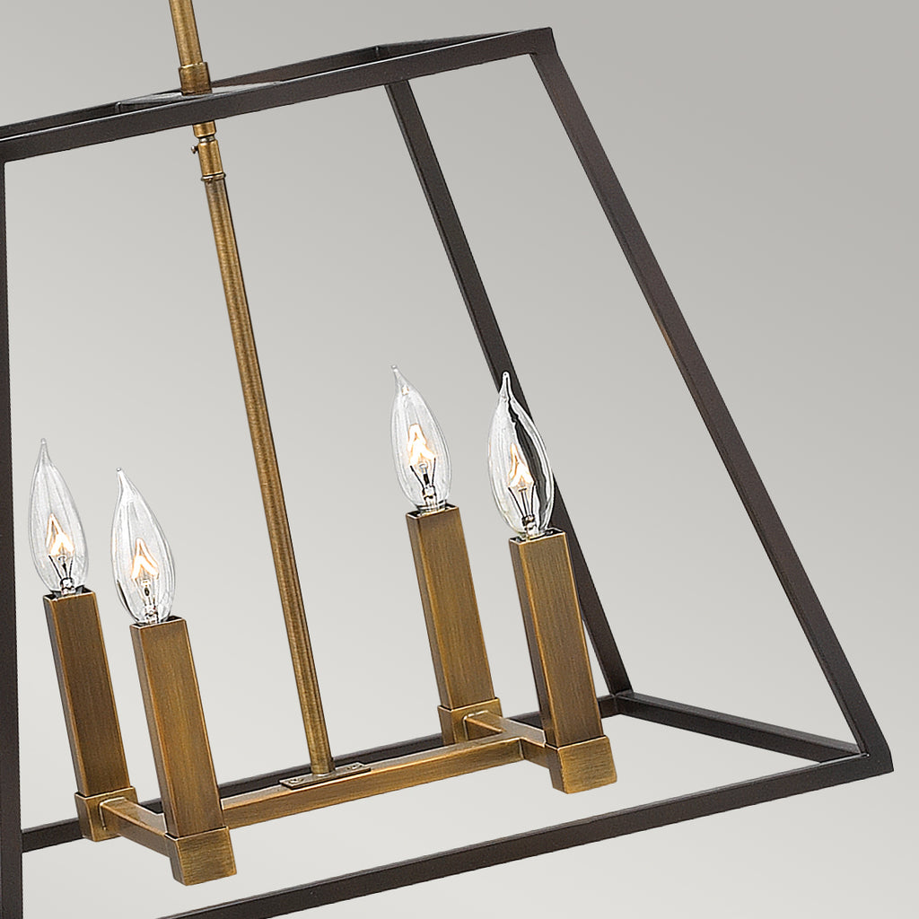 Hinkley Fulton 4 Light Pendant Light in Bronze