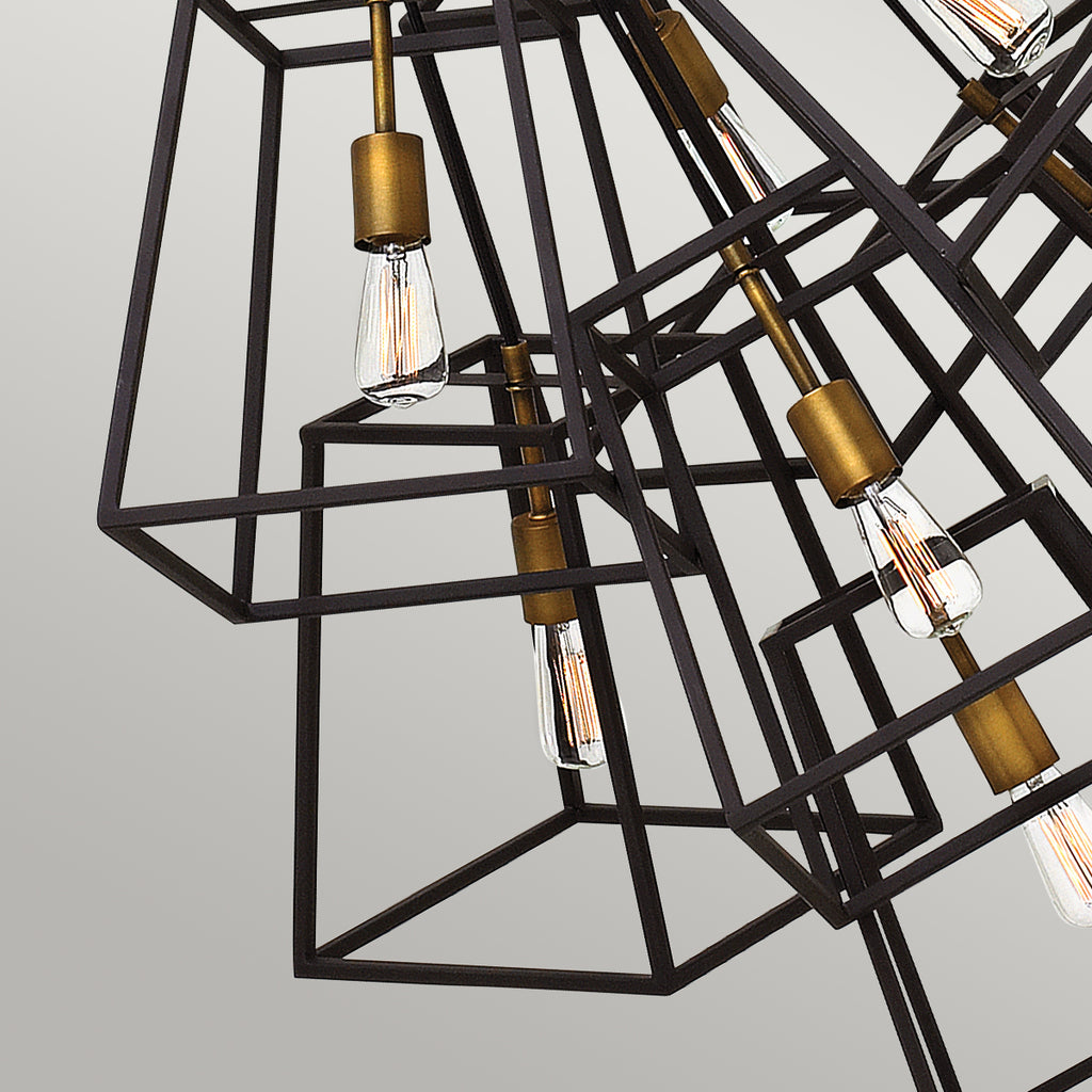 Hinkley Fulton 7 Light Multi-Arm Pendant Light in Bronze