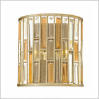 Hinkley Gemma 2 Light Half-Cylinder Wall Light in Silver Leaf