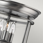 Hinkley Gentry Flush Ceiling Light in Pewter