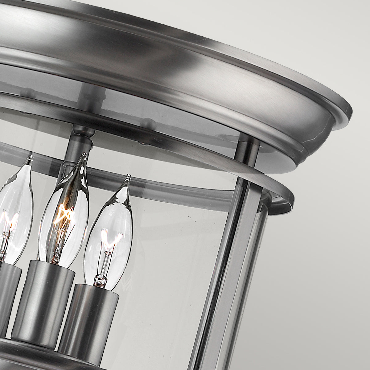 Hinkley Gentry Flush Ceiling Light in Pewter