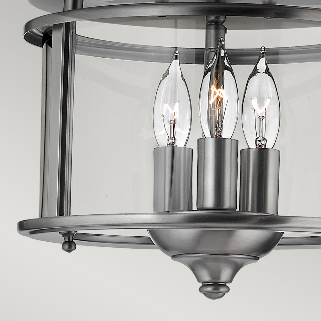 Hinkley Gentry Flush Ceiling Light in Pewter