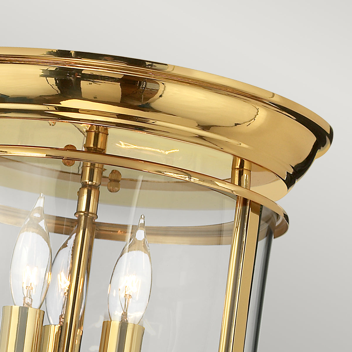 Hinkley Gentry Flush Ceiling Light in Polished Brass