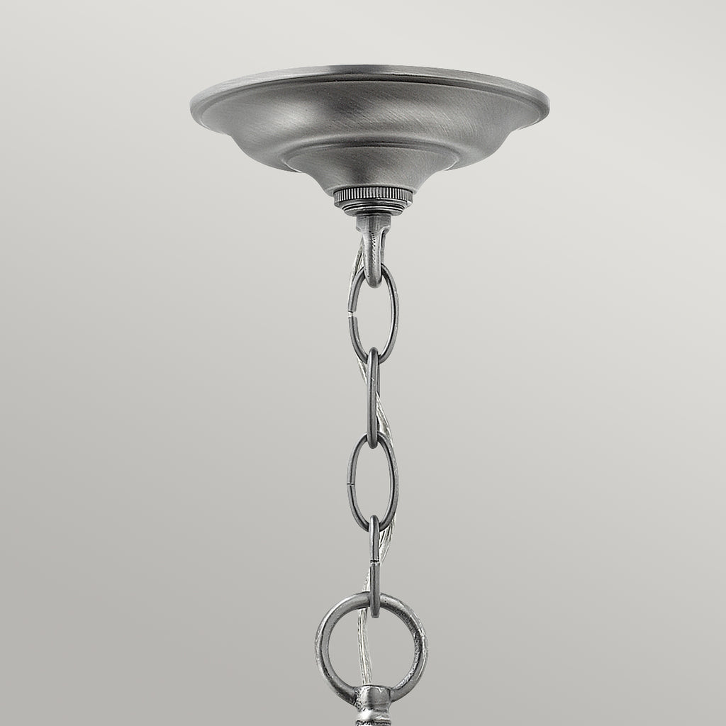 Hinkley Gentry Large 6 Light Pendant Light in Pewter