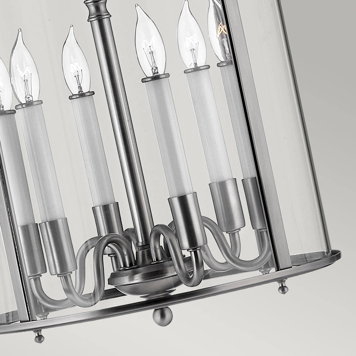 Hinkley Gentry Large 6 Light Pendant Light in Pewter