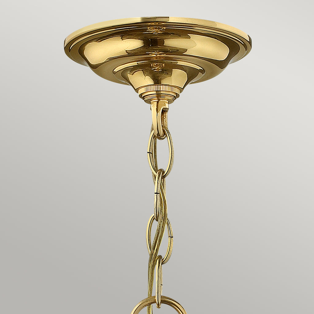 Hinkley Gentry Medium 4 Light Pendant Light in Polished Brass