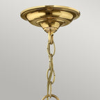 Hinkley Gentry Medium 4 Light Pendant Light in Polished Brass
