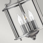 Hinkley Gentry Small 3 Light Pendant Light in Pewter