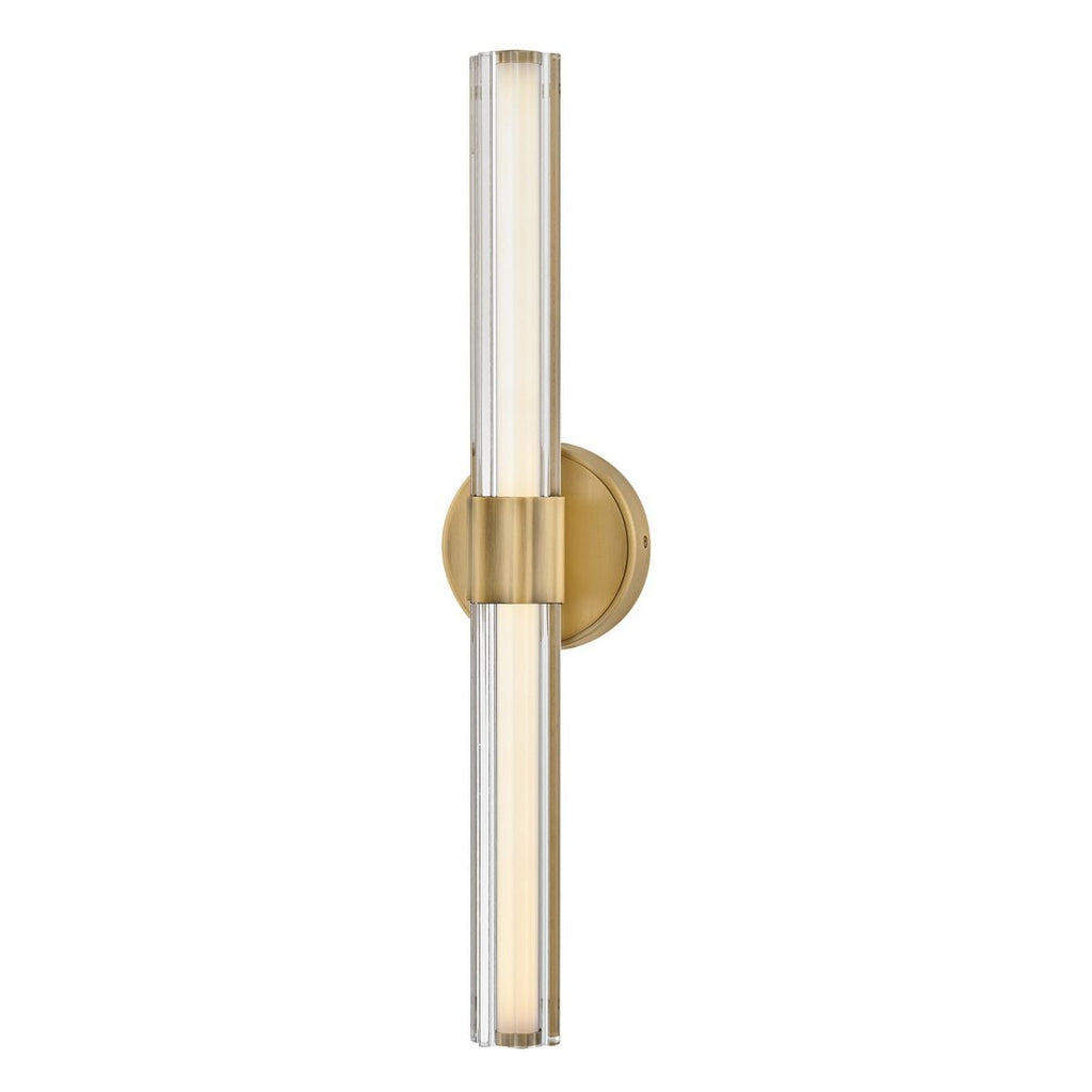 Hinkley Georgette Medium LED Bathroom Wall Light in Lacquered Brass