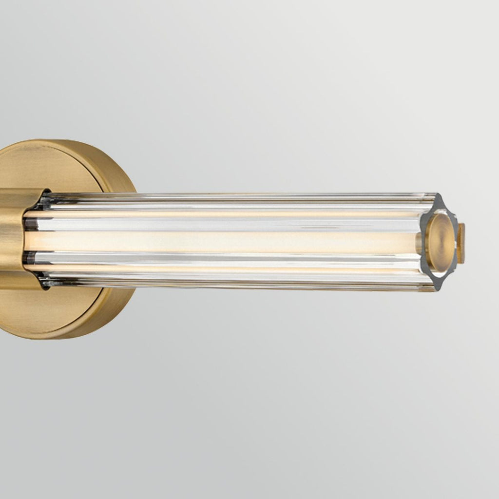 Hinkley Georgette Medium LED Bathroom Wall Light in Lacquered Brass