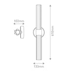 Hinkley Georgette Medium LED Bathroom Wall Light in Lacquered Brass