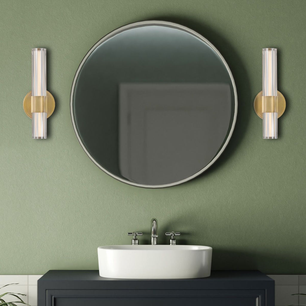 Hinkley Georgette Small LED Bathroom Wall Light in Lacquered Brass