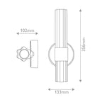 Hinkley Georgette Small LED Bathroom Wall Light in Lacquered Brass