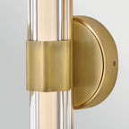 Hinkley Georgette Small LED Bathroom Wall Light in Lacquered Brass