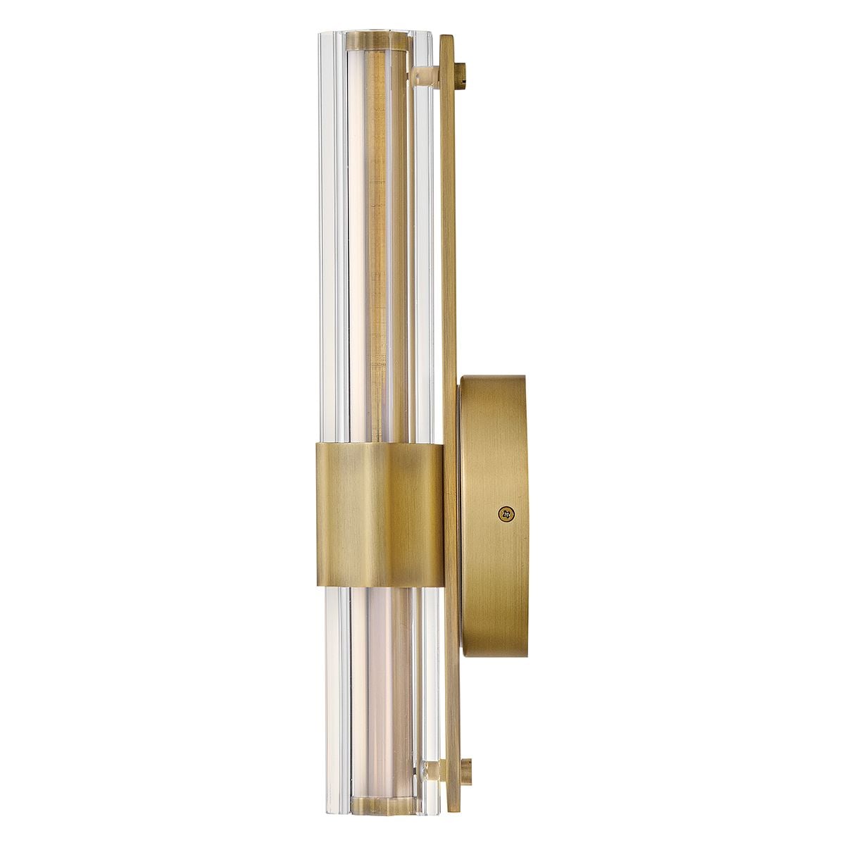 Hinkley Georgette Small LED Bathroom Wall Light in Lacquered Brass