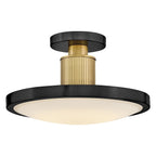 Hinkley Kieran LED Semi-Flush in Black & Brass