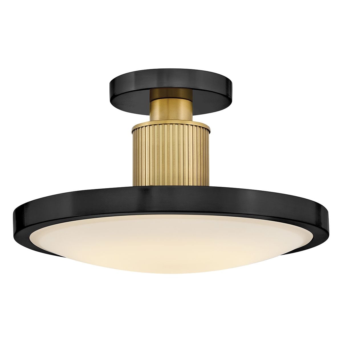 Hinkley Kieran LED Semi-Flush in Black & Brass