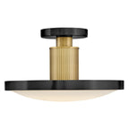 Hinkley Kieran LED Semi-Flush in Black & Brass