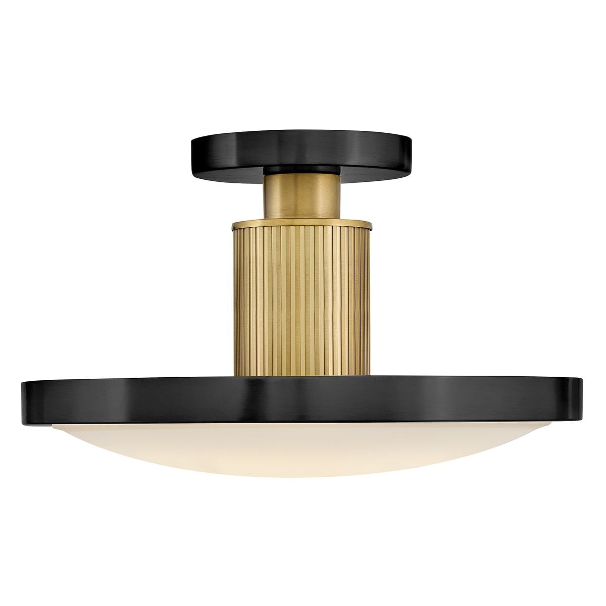 Hinkley Kieran LED Semi-Flush in Black & Brass