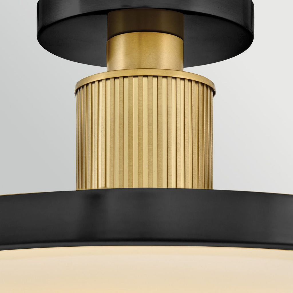 Hinkley Kieran LED Semi-Flush in Black & Brass