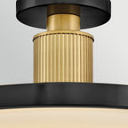 Hinkley Kieran LED Semi-Flush in Black & Brass