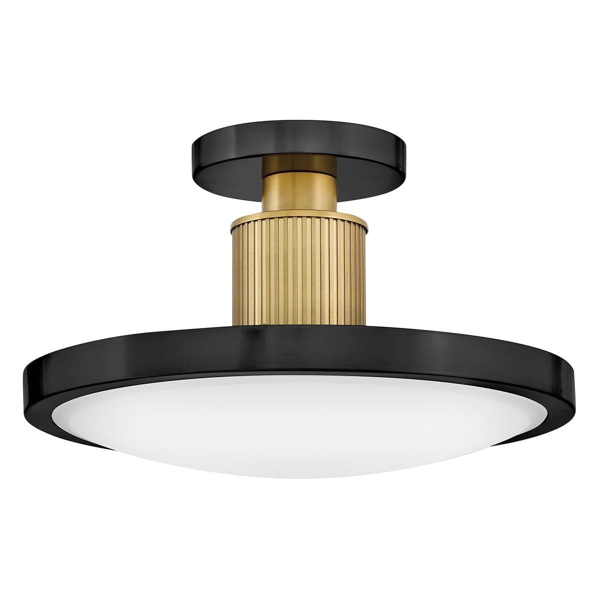 Hinkley Kieran LED Semi-Flush in Black & Brass