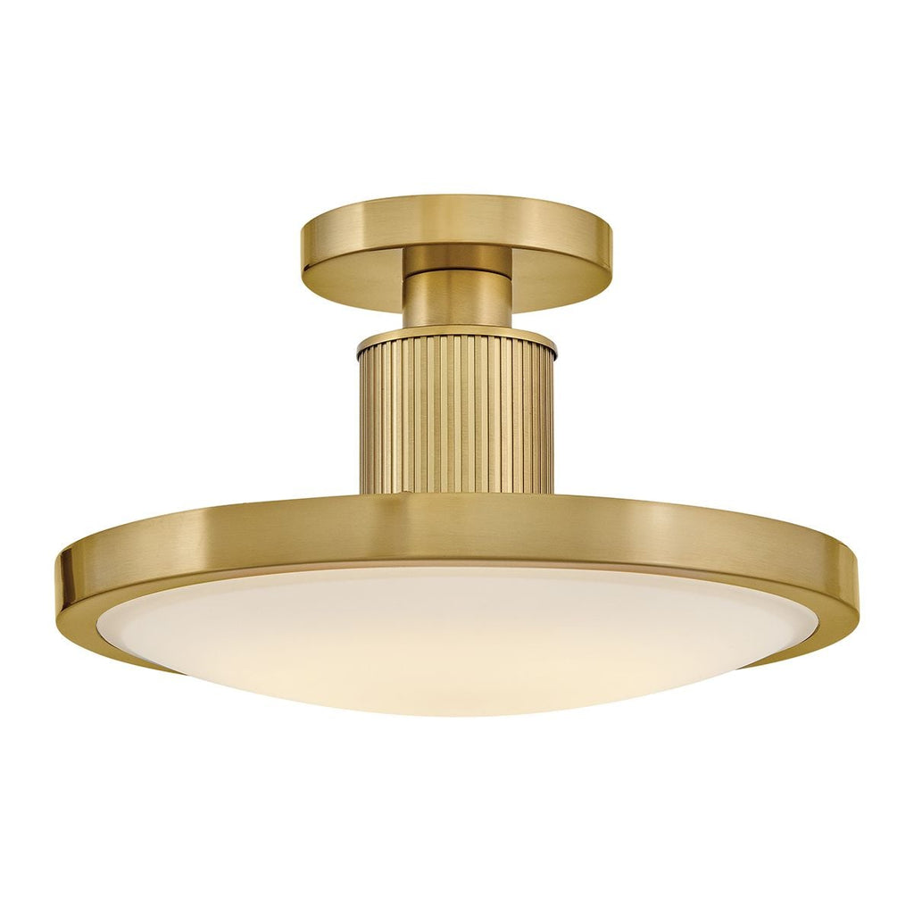 Hinkley Kieran LED Semi-Flush in Lacquered Brass