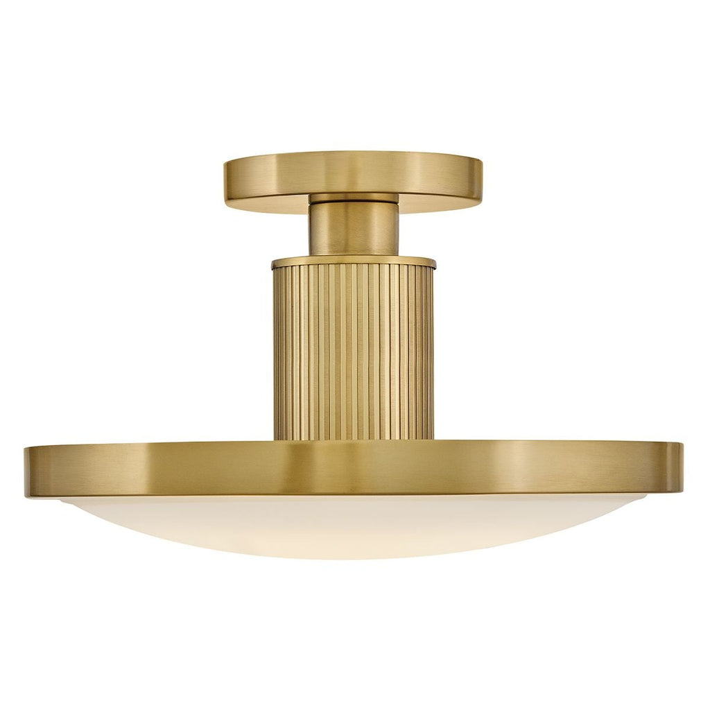 Hinkley Kieran LED Semi-Flush in Lacquered Brass