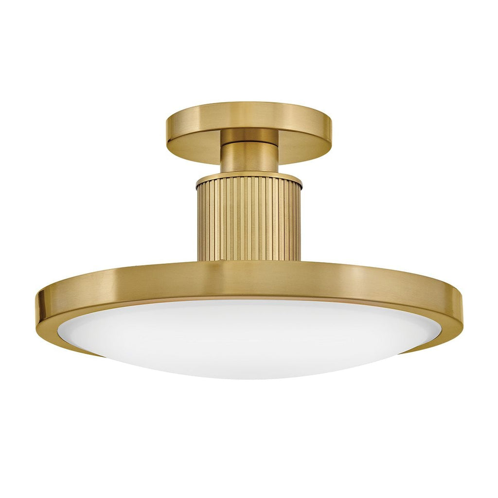 Hinkley Kieran LED Semi-Flush in Lacquered Brass