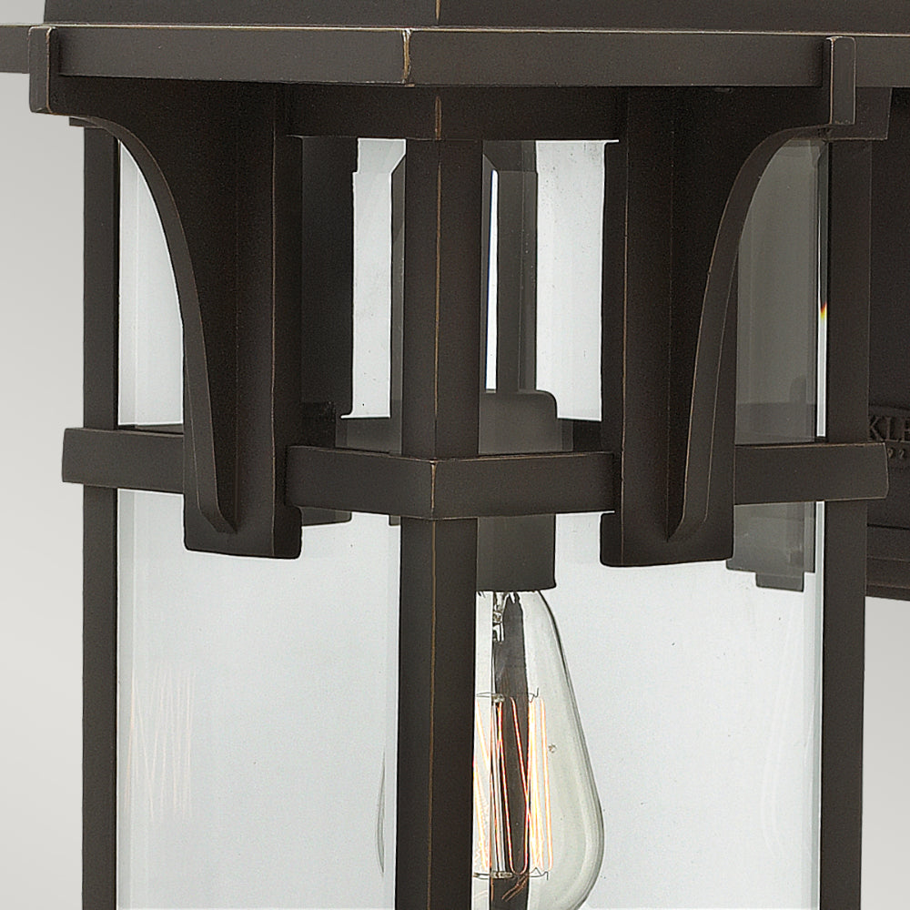 Hinkley Manhattan Large Outdoor Wall Lantern in Oil Rubbed Bronze