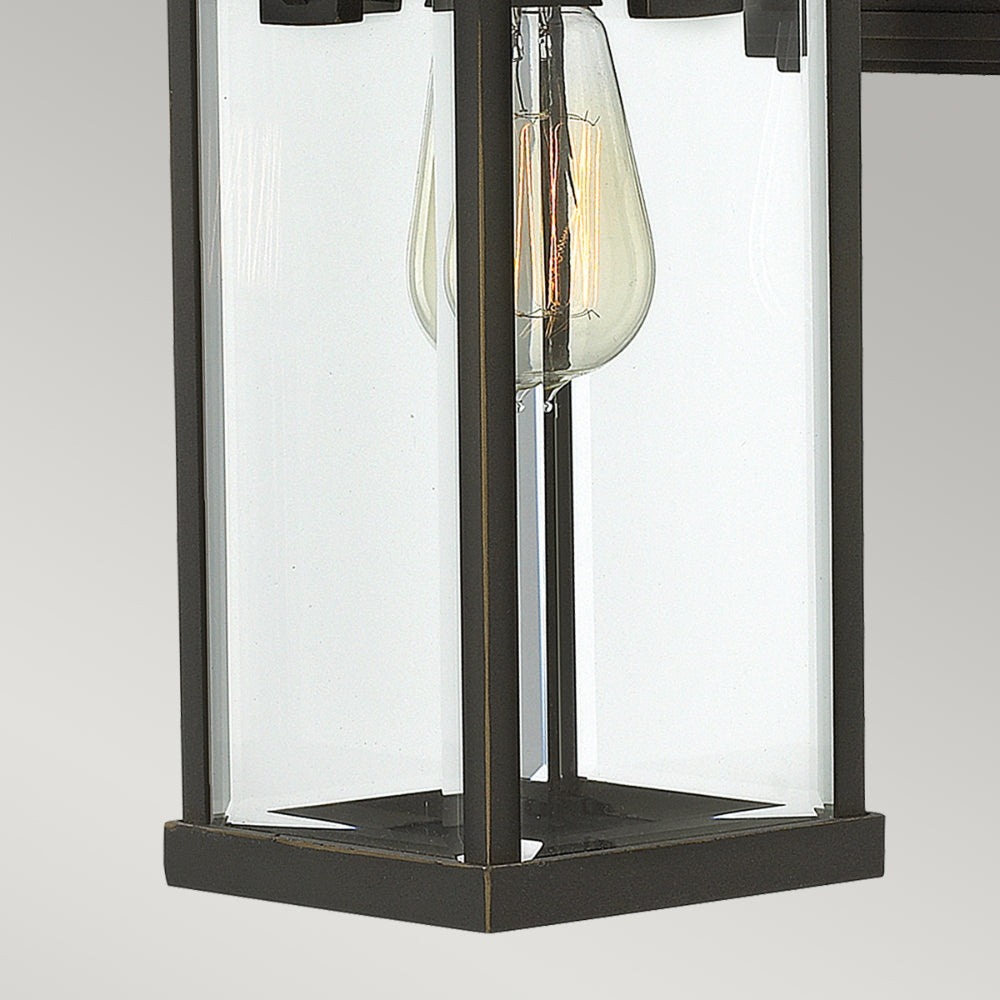 Hinkley Manhattan Medium Outdoor Wall Lantern in Oil Rubbed Bronze