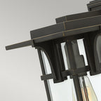 Hinkley Manhattan Medium Outdoor Wall Lantern in Oil Rubbed Bronze