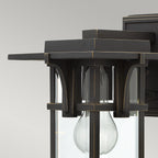 Hinkley Manhattan Small Outdoor Wall Lantern in Oil Rubbed Bronze