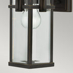 Hinkley Manhattan Small Outdoor Wall Lantern in Oil Rubbed Bronze